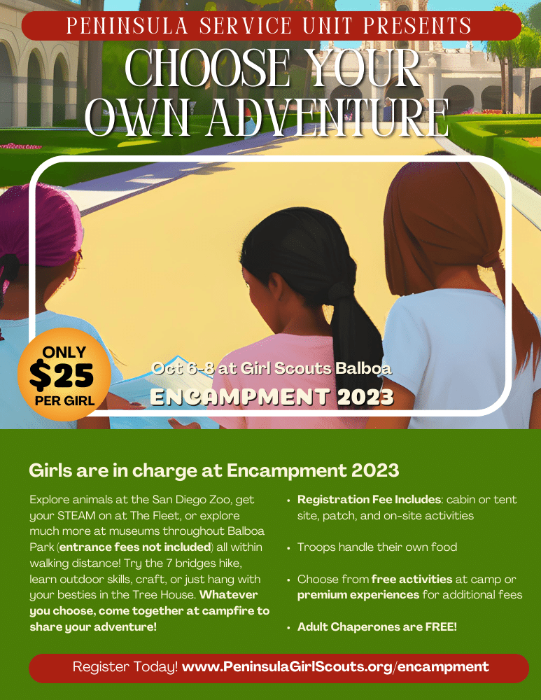 Link for Encampment Flyer 2023: Choose your own adventure